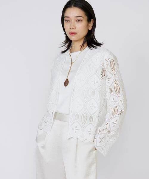 INED / イネド ノーカラージャケット | レースジャケット | 詳細1