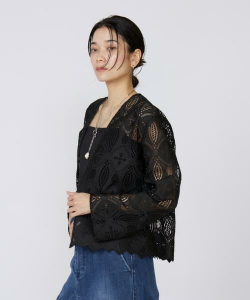 セール】 レースジャケット （ノーカラージャケット）｜INED