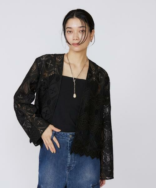セール】 レースジャケット （ノーカラージャケット）｜INED