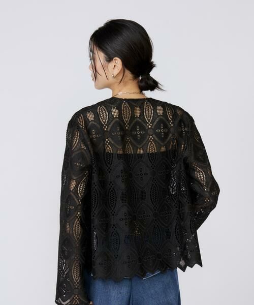 INED / イネド ノーカラージャケット | 《大きいサイズ》レースジャケット | 詳細11