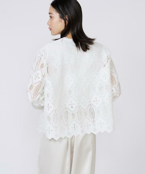 INED / イネド ノーカラージャケット | 《大きいサイズ》レースジャケット | 詳細15