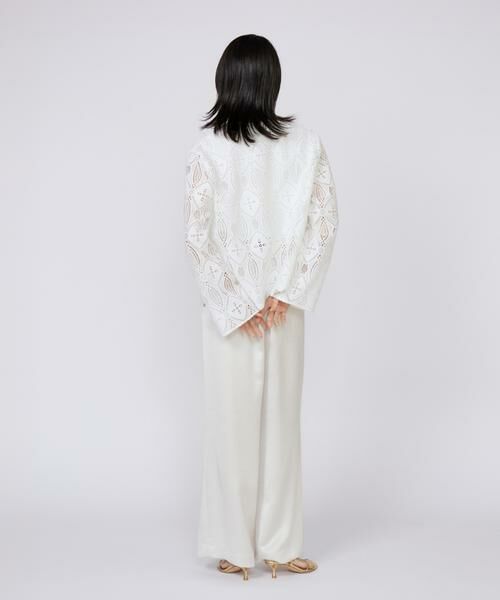 INED / イネド ノーカラージャケット | 《大きいサイズ》レースジャケット | 詳細5