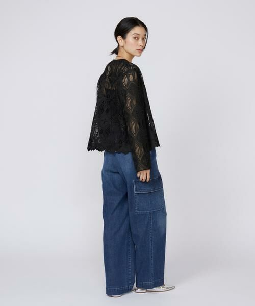 INED / イネド ノーカラージャケット | 《大きいサイズ》レースジャケット | 詳細8