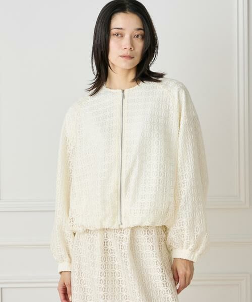 INED / イネド ブルゾン | 《大きいサイズ》ラグランレースブルゾン | 詳細9