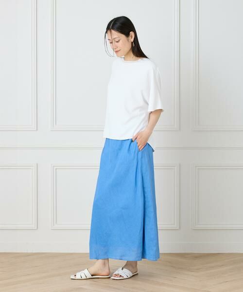 INED / イネド ロング・マキシ丈スカート | リネンバイヤススカート | 詳細24