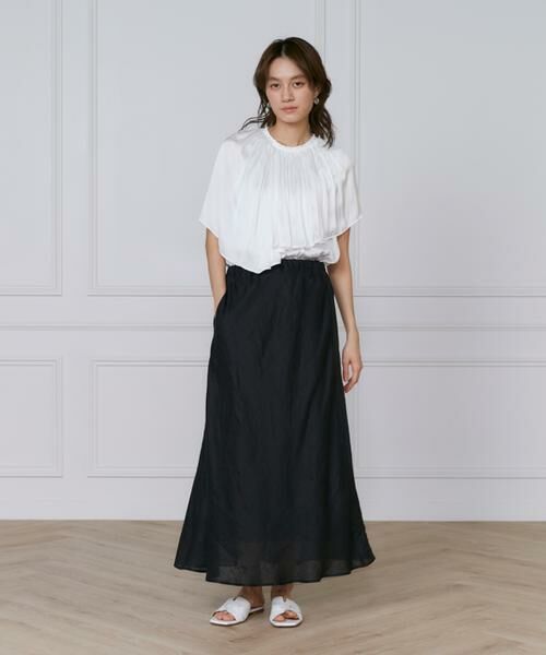 INED / イネド ロング・マキシ丈スカート | リネンバイヤススカート | 詳細18