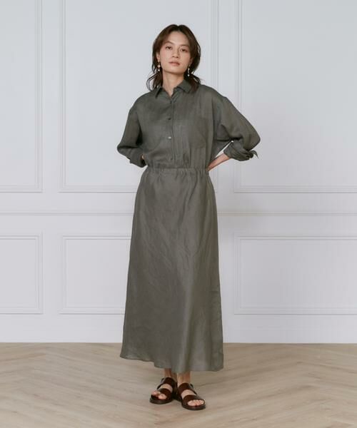 INED / イネド ロング・マキシ丈スカート | リネンバイヤススカート | 詳細20