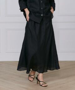 INED / イネド ロング・マキシ丈スカート | 《大きいサイズ》リネンバイヤススカート