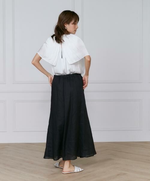 INED / イネド ロング・マキシ丈スカート | 《大きいサイズ》リネンバイヤススカート | 詳細6