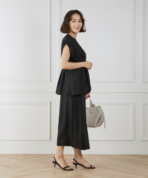 INED / イネド ミニ・ひざ丈スカート | 《大きいサイズ》ラップ風スカート | 詳細8