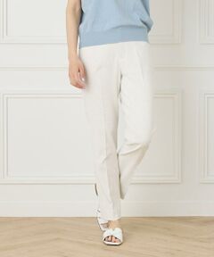 極美品 INED イネド レディースパンツスーツ フレアパンツ ベージュ L センタープレスストレートパンツ【ベージュ】 | Kichi