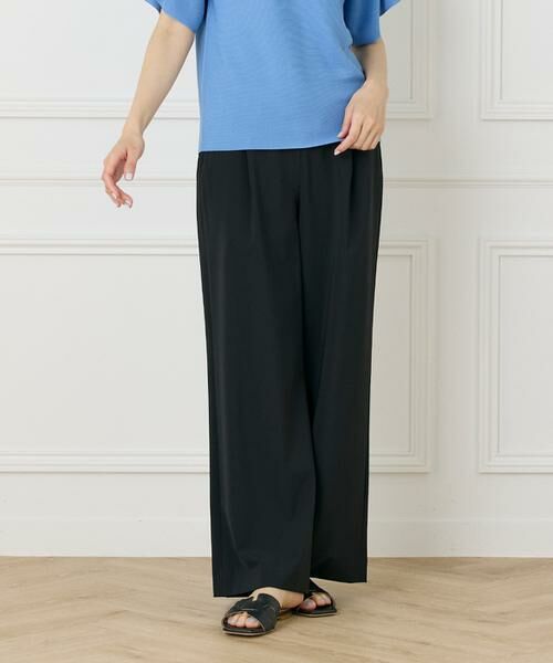 INED / イネド その他パンツ | イージーワイドパンツ(ブラック)