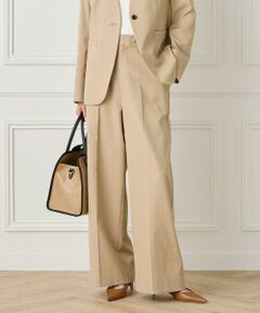 INED / イネド その他パンツ | 《大きいサイズ》綿麻セミワイドパンツ