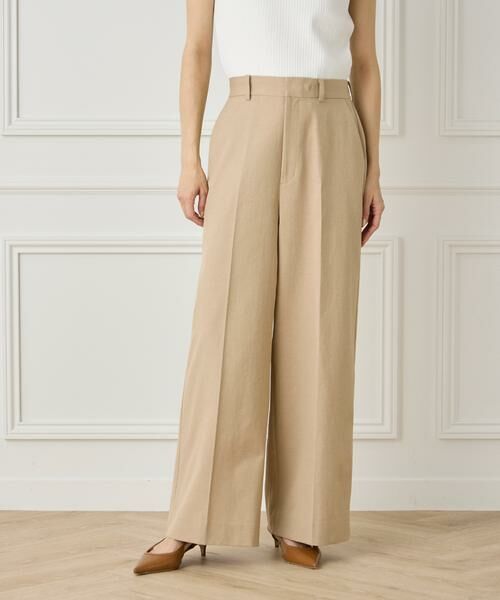 INED / イネド その他パンツ | 《大きいサイズ》綿麻セミワイドパンツ | 詳細14