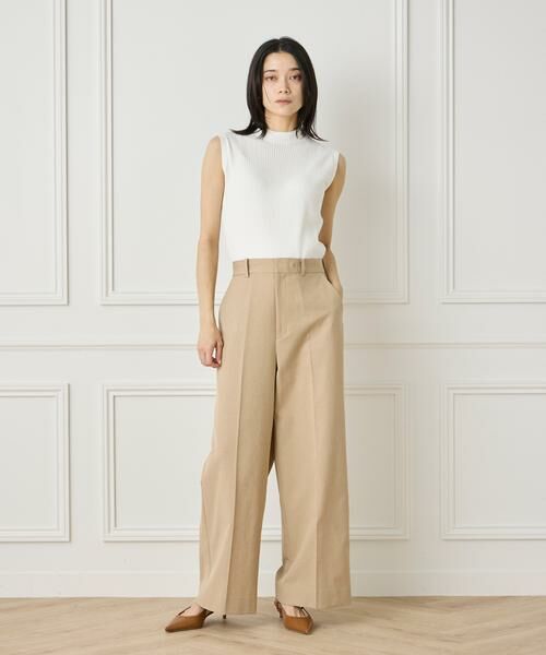 INED / イネド その他パンツ | 《大きいサイズ》綿麻セミワイドパンツ | 詳細2
