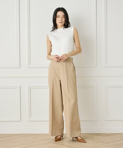 INED / イネド その他パンツ | 《大きいサイズ》綿麻セミワイドパンツ | 詳細3