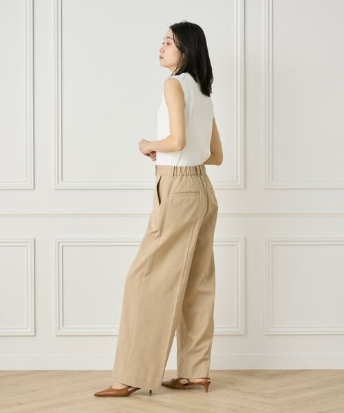 INED / イネド その他パンツ | 《大きいサイズ》綿麻セミワイドパンツ | 詳細5