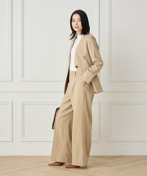 INED / イネド その他パンツ | 《大きいサイズ》綿麻セミワイドパンツ | 詳細20