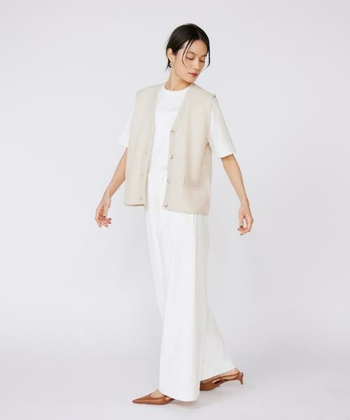 INED / イネド スラックス・ドレスパンツ | 《大きいサイズ》シェルタリングドライ美脚ワイドパンツ | 詳細12