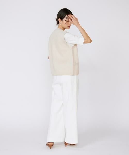 INED / イネド スラックス・ドレスパンツ | 《大きいサイズ》シェルタリングドライ美脚ワイドパンツ | 詳細13