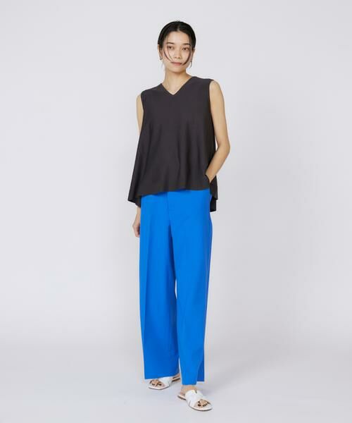 INED / イネド スラックス・ドレスパンツ | 《大きいサイズ》シェルタリングドライ美脚ワイドパンツ | 詳細2