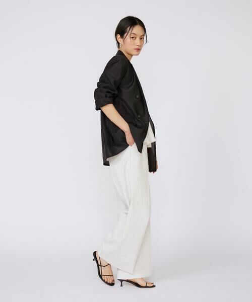 INED / イネド スラックス・ドレスパンツ | 《大きいサイズ》シェルタリングドライ美脚ワイドパンツ | 詳細6