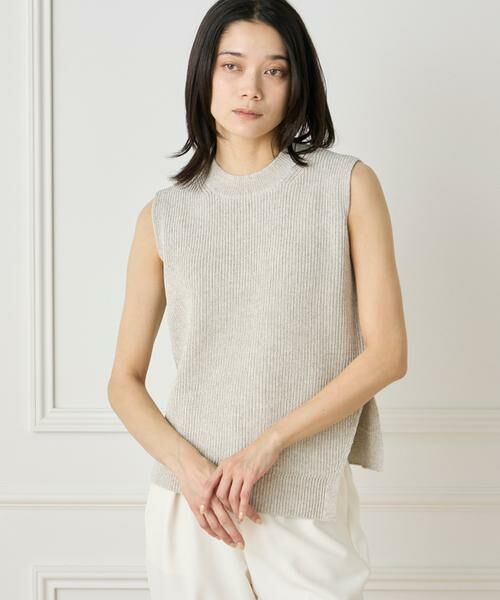 INED / イネド ベスト | アシンメトリープルオーバーニット | 詳細1
