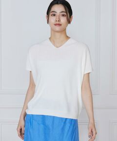 INED / イネド ニット・セーター | 《WEB限定》鹿の子編みVネックサマーニット《Cuoo》