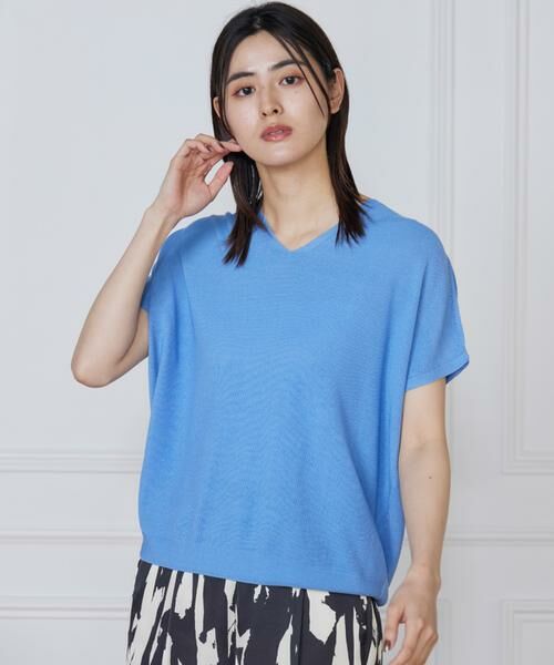 INED / イネド ニット・セーター | 《WEB限定》鹿の子編みVネックサマーニット《Cuoo》 | 詳細1