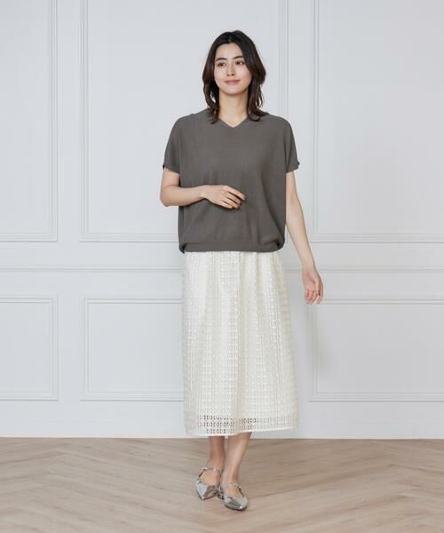 INED / イネド ニット・セーター | 《WEB限定》鹿の子編みVネックサマーニット《Cuoo》 | 詳細5