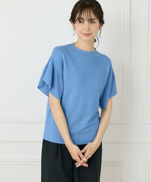 INED / イネド ニット・セーター | 《WEB限定》ガーター編みフレアスリーブサマーニット《Cuoo》 | 詳細1