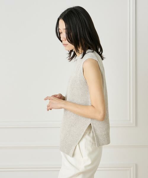 INED / イネド ベスト | 《大きいサイズ》アシンメトリープルオーバーニット | 詳細10