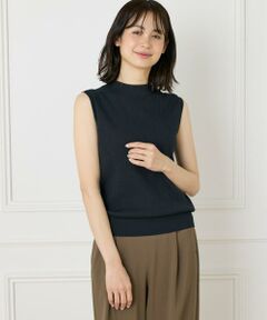 INED / イネド ベスト | 《大きいサイズ》ノースリーブワイドリブニット