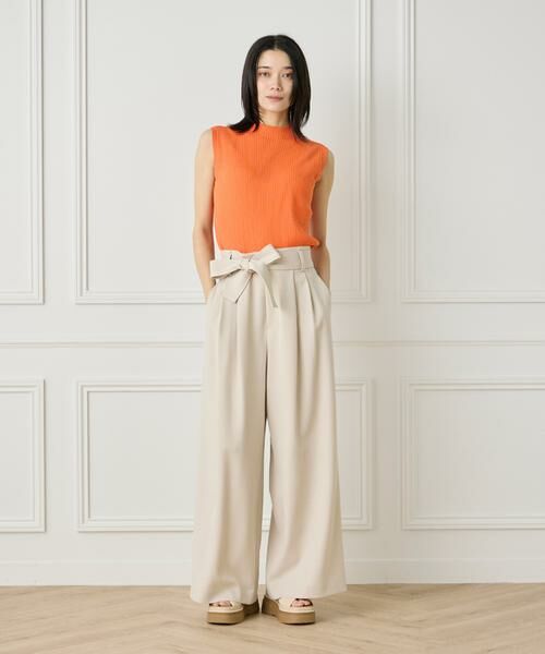 INED / イネド ベスト | 《大きいサイズ》ノースリーブワイドリブニット | 詳細9