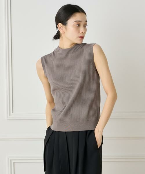 INED / イネド ベスト | 《大きいサイズ》ノースリーブワイドリブニット | 詳細30