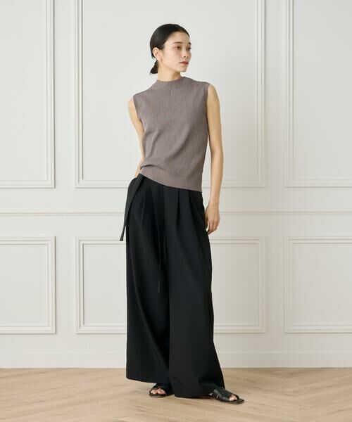 INED / イネド ベスト | 《大きいサイズ》ノースリーブワイドリブニット | 詳細17