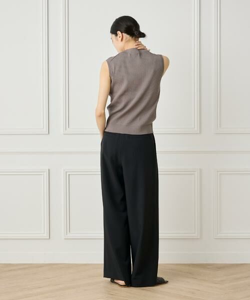 INED / イネド ベスト | 《大きいサイズ》ノースリーブワイドリブニット | 詳細19