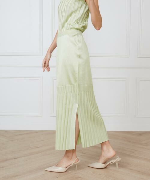 INED / イネド ミニ・ひざ丈スカート | シャイニーヤーンスカート《la veille by SUPERIOR CLOSET》 | 詳細1