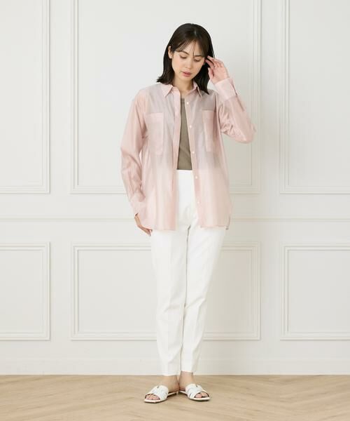 INED / イネド シャツ・ブラウス | 《WEB限定カラー》オーガンジーシアーシャツ | 詳細12