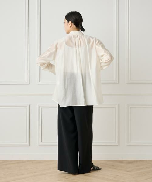 INED / イネド シャツ・ブラウス | 《WEB限定カラー》オーガンジーシアーシャツ | 詳細5