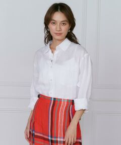 INED / イネド シャツ・ブラウス | 《大きいサイズ》リネンレギュラーカラーシャツ