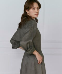 INED / イネド シャツ・ブラウス | 《大きいサイズ》リネンレギュラーカラーシャツ