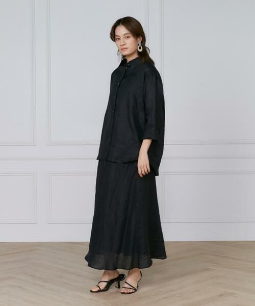 INED / イネド シャツ・ブラウス | 《大きいサイズ》リネンレギュラーカラーシャツ | 詳細4