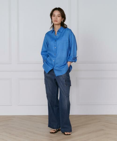 INED / イネド シャツ・ブラウス | 《大きいサイズ》リネンレギュラーカラーシャツ | 詳細8