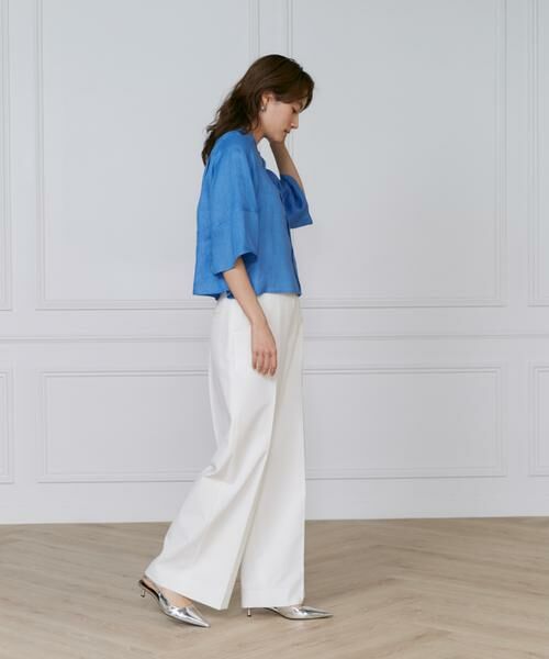 INED / イネド シャツ・ブラウス | 《大きいサイズ》リネンコクーンスリーブブラウス | 詳細4