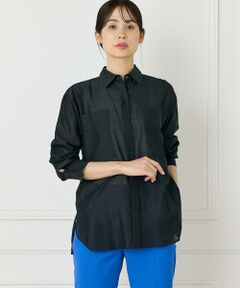 INED / イネド シャツ・ブラウス | 《大きいサイズ》《WEB限定カラー》オーガンジーシアーシャツ