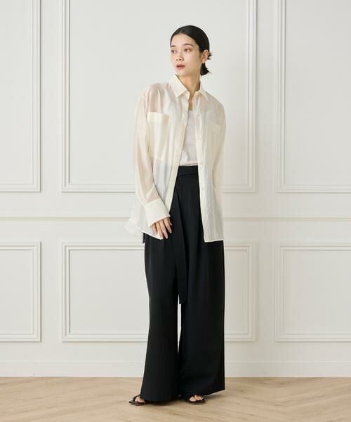 INED / イネド シャツ・ブラウス | 《大きいサイズ》《WEB限定カラー》オーガンジーシアーシャツ | 詳細3