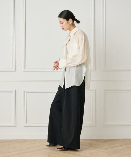 INED / イネド シャツ・ブラウス | 《大きいサイズ》《WEB限定カラー》オーガンジーシアーシャツ | 詳細4