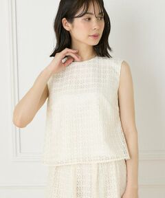 INED / イネド シャツ・ブラウス | 《大きいサイズ》ノースリーブレースブラウス