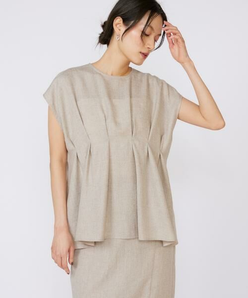 INED / イネド シャツ・ブラウス | 《大きいサイズ》タックデザインブラウス | 詳細1